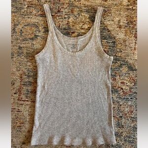 Brandy Melville Light Gray Ribbed Tank Top